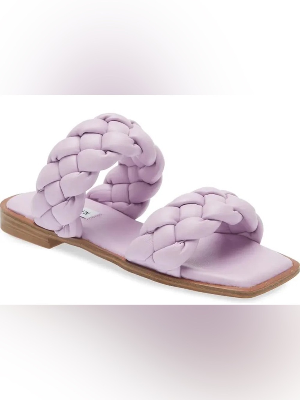 Steve Madden purple lilac square toe braided sandal size 6.5